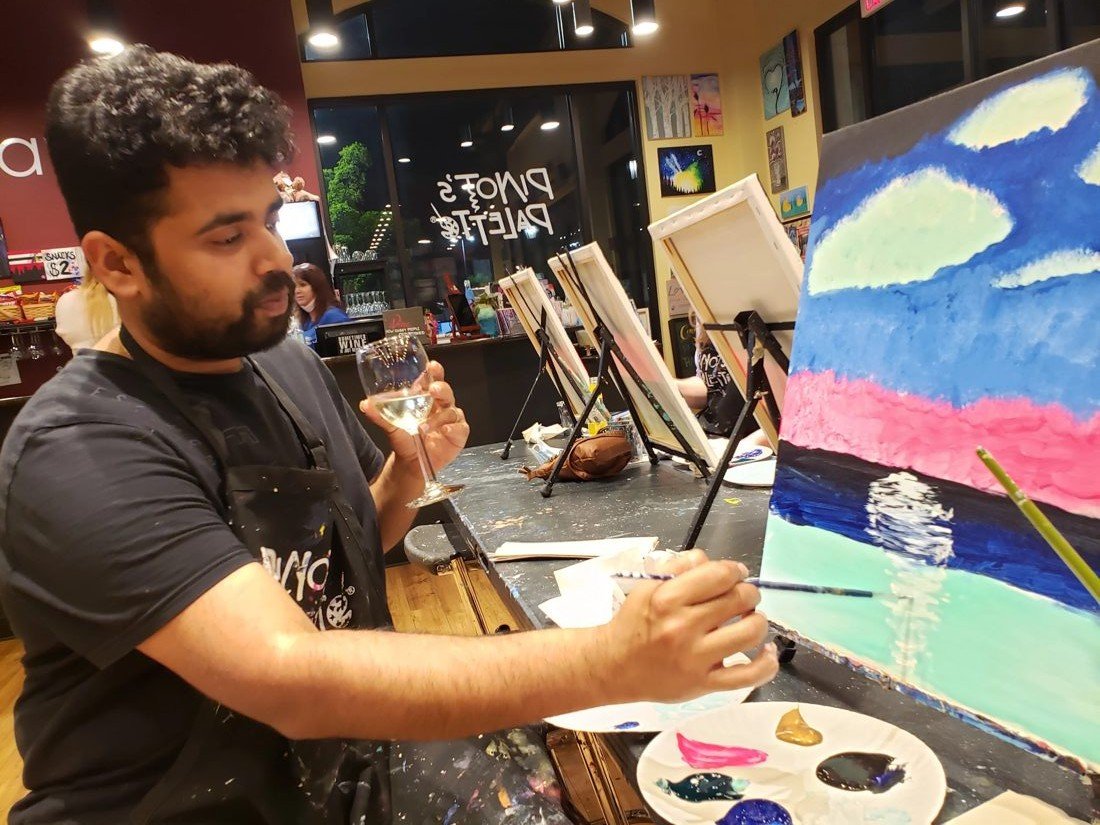 A Night in Hoffman Estates: Wine, Paint & Zero Talent